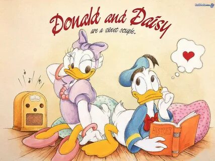 Classic Disney Wallpaper: Donald And Daisy Duck cartoon, Dis