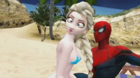 FUN Elsa Caught Spiderman Sleeping in Spiderman Cartoon - Fr