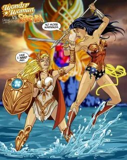 Wonder Woman vs She-Ra Wonder woman comic, Wonder woman art,