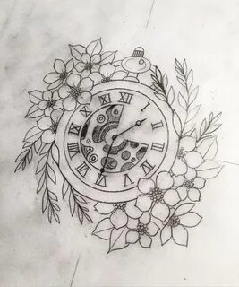 watercolor clock tattoo - Google zoeken Watch tattoo design,
