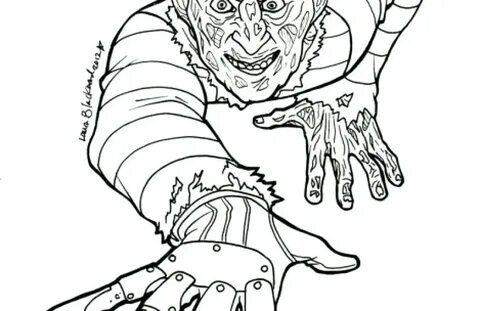 Freddy Krueger Coloring Pages Movie Printable Horror Drawing