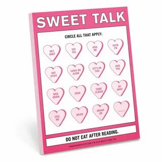 Sweet Talk Nifty Note by Knock Knock - knockknockstuff.com F