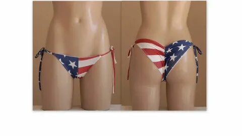 American Flag Scrunch Butt Tie Side Bikini Etsy Brazilian bi