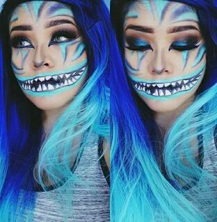 Cheshire cat makeup Halloween makeup diy, Cat halloween make