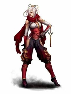 Female Human Monk - Pathfinder PFRPG DND D&D 3.5 5E 5th ed d