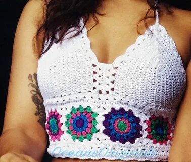 Cadence- A Granny Square Crop Top in 2021 Crochet crop top p