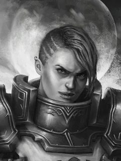 Diablo3 crusader F Johanna - Grimdor - Digital Painting .Sch