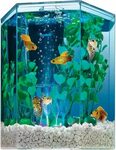 ✔ Hexagon Aquarium Tank LED Bubbler Kit Gallon Gold Fish Bet