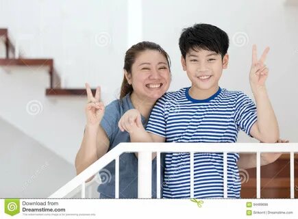 Asian mom teen boys