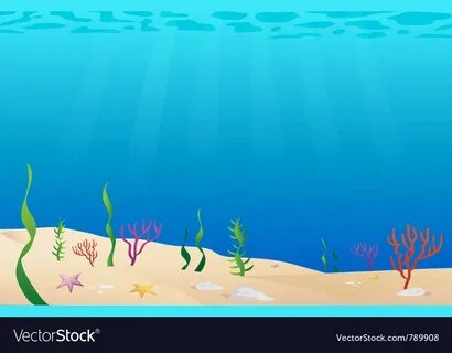 Ocean floor seabed Royalty Free Vector Image - VectorStock