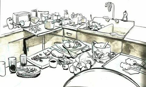 clean and dirty kitchen clipart - Clip Art Library