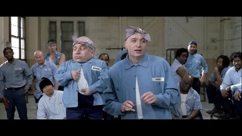 Dr. Evil's number in prison is 1, while Mini-Me's number is ½ Aus...