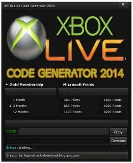 Xbox Live Codes Generator 2014 No Survey Xbox live, Coding, 