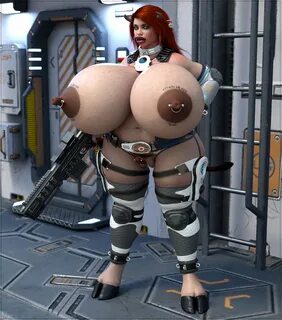 Nude boobs with space between