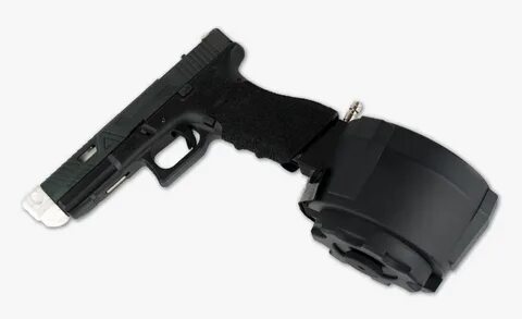 Dsc03551 - Transparent Glock With Drum Mag, HD Png Download 