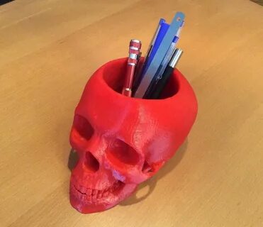 skull+holder+for+things+like+pens+by+iPa64. 3d printing diy,