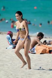 American actress Paris Berelc is seen in a bikini at the beach in Miami Bea...