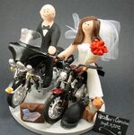 Motorcycle Themed Wedding Cake Toppers - Women Riders Now