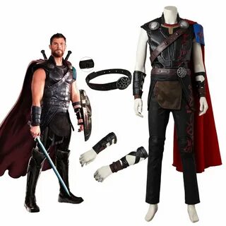 Thor ragnarok costume. Includes top, cape, pants, shoulder b