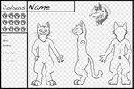 Free furry ref sheet cat, black wolf graphic png PNGBarn