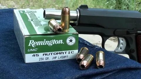 Remington 45acp 230gr JHP UMC Ballistic Gel Test - YouTube