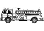 fire truck clipart black and white - Clip Art Library