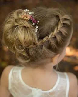 35 Cute & Fancy Flower Girl Hairstyles for Every Wedding - P