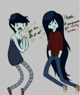 Cute couple Lendong each others clothings!!!!!!! Marceline a