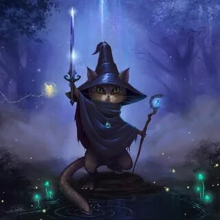 The Mage Cat by DanielPillaArt Cat character, Creature artwo