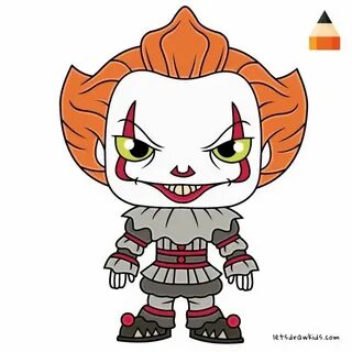 Pennywise Cartoon Halloween drawings, Art drawings for kids,