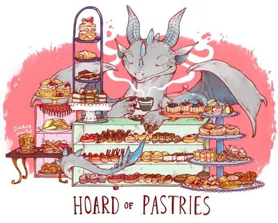 "Dragon Hoard of Pastries" Искусство с драконами, Волшебные 