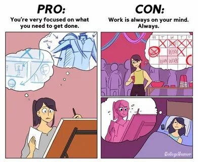Pros And Cons Of Being a Workaholic Workaholics meme, Funny 