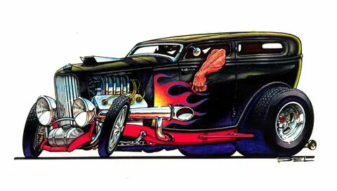 CARtoons and Hot Rods - Swanson Artworks Cartoon car drawing
