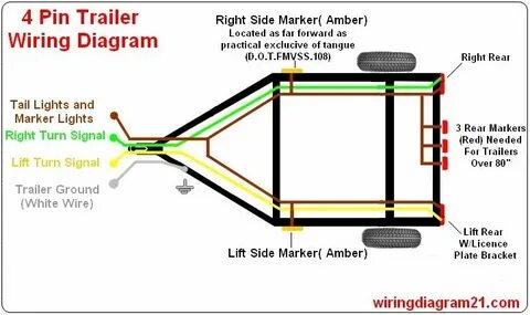 trailer light wiring diagram 4 pin 7 pin house Trailer wirin