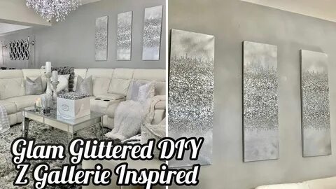 Z GALLERIE INSPIRED DIY GLITTER WALL ART BEST INEXPENSIVE GL