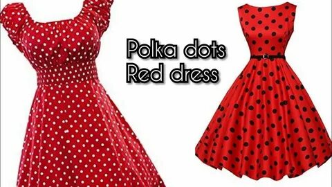 polka dots red dress for girls - YouTube