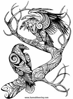 #pagan #spiritanimal #raven #crow Norse tattoo, Celtic tatto