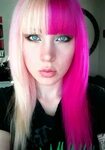 Pink and Blonde Cruella hair! Split dyed hair, Half and half