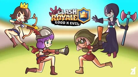 Clash Royale Fan art : Good Girl VS Bad Girls - Clash Royale