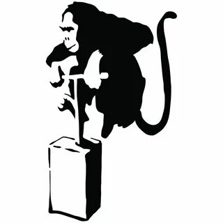 � � � � � � Banksy, Monkey wall decals, Rhino art