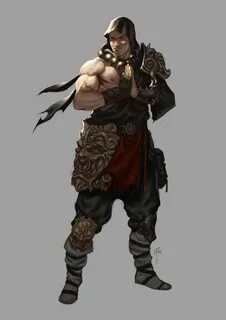 Dark Age Monk, Adrián Prado Fantasy character design, Concep