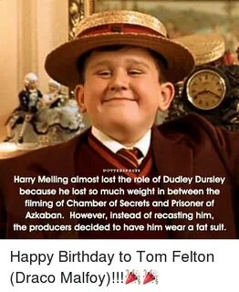 POTTERSPAGES Harry Melling Almost Lost the Role of Dudley Du