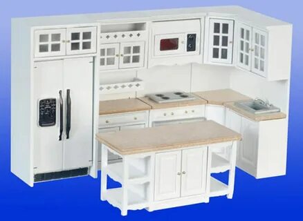 1:12 Scale Premium Kitchen Collection (White/Oak/Walnut/Marb