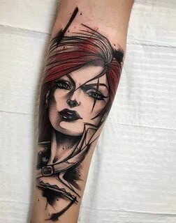 Katarina tattoo by Gustavo Takazone Instagram: @gtakazone Le