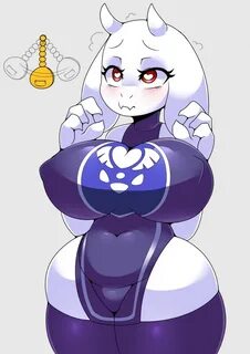 artist request, toriel, undertale, big ass, big breasts, blushing, breast b...