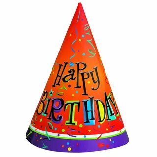 Lively Birthday Cone Hats (8 count) Description: Celebrate w