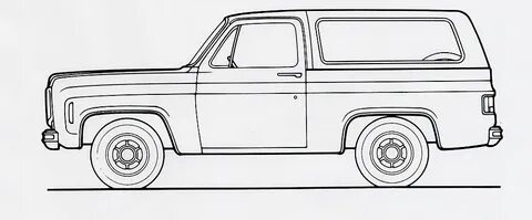 Blazer Drawing Pickup 87 Template Trucks Chevrolet Chevy Tru