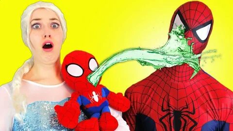 Spiderman vs Frozen Elsa & Peppa Pig en español!! w/ Pink Sp