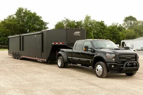 Ultimate track day set up. Ford truck and gooseneck trailer 