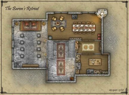 The Baron's Retreat - D&D Battlemap Manor/Keep - Album on Im